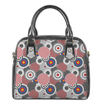 Bullseye Target Pattern Print Shoulder Handbag