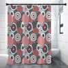 Bullseye Target Pattern Print Shower Curtain