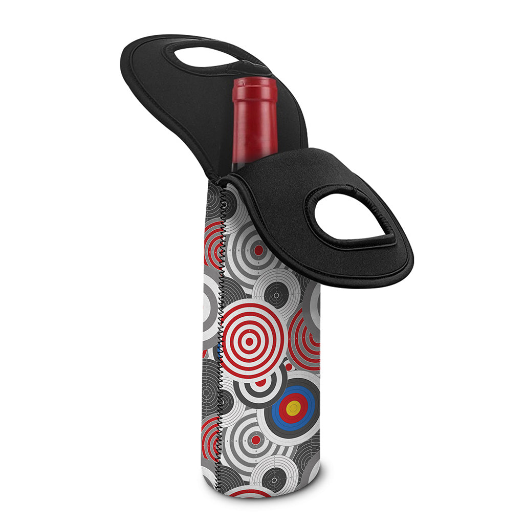Bullseye Target Pattern Print Single Neoprene Wine Tote