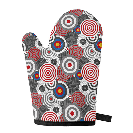 Bullseye Target Pattern Print Single Oven Mitt