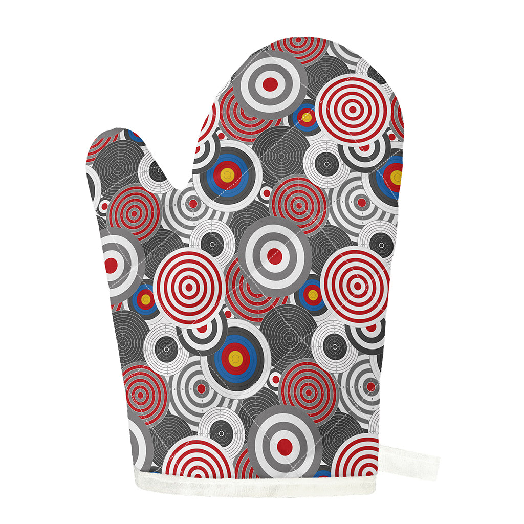 Bullseye Target Pattern Print Single Oven Mitt