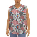 Bullseye Target Pattern Print Sleeveless Baseball Jersey