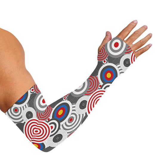 Bullseye Target Pattern Print Sun Protection Arm Sleeves