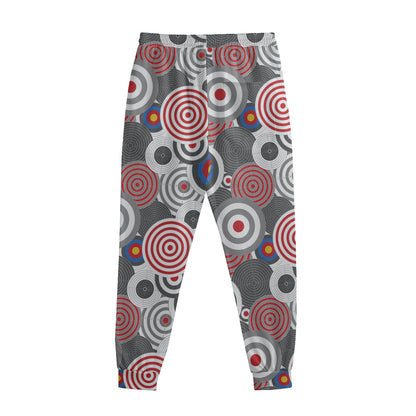 Bullseye Target Pattern Print Sweatpants