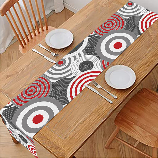 Bullseye Target Pattern Print Table Runner