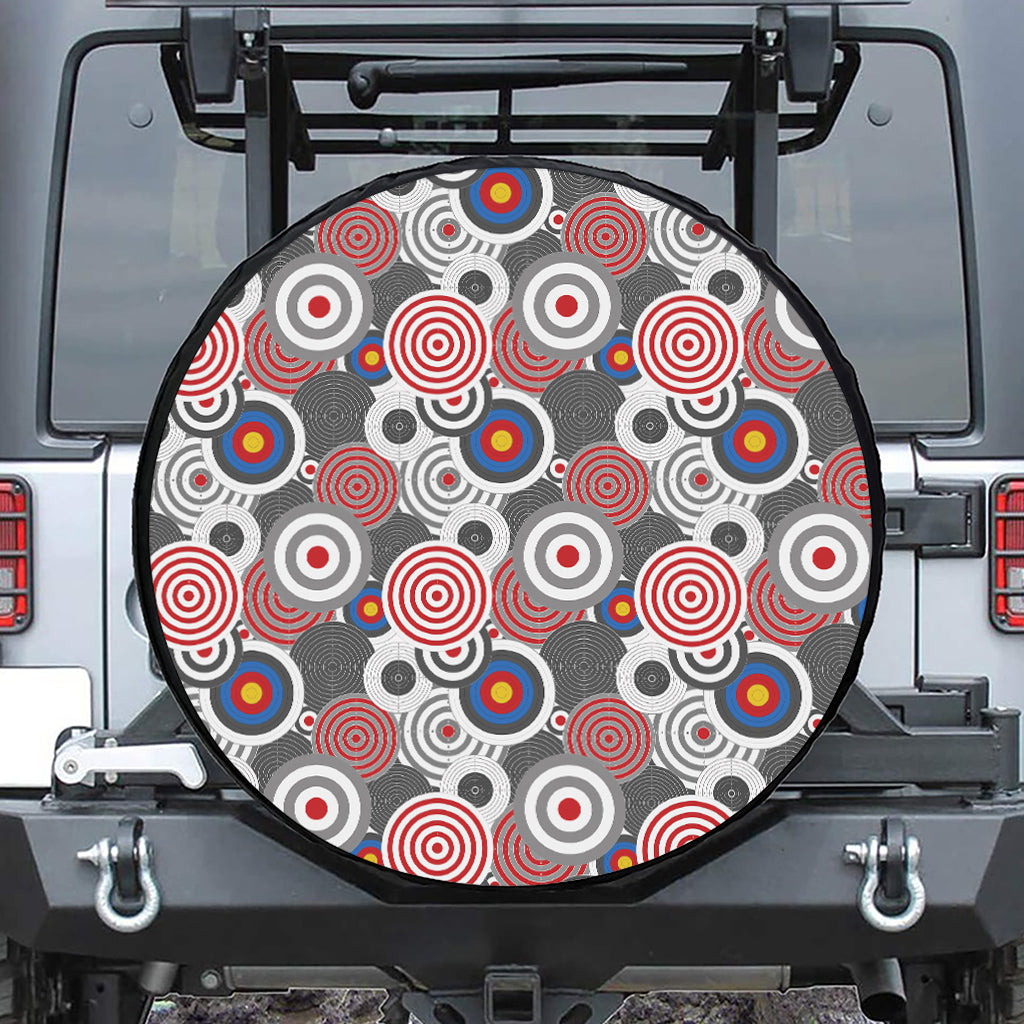 Bullseye Target Pattern Print Tire Cover