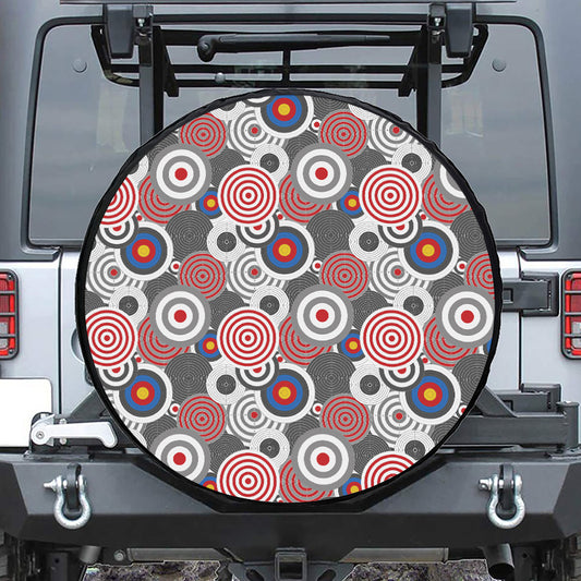 Bullseye Target Pattern Print Tire Cover