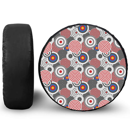 Bullseye Target Pattern Print Tire Cover