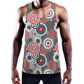 Bullseye Target Pattern Print Men's Workout Tank Top
