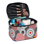 Bullseye Target Pattern Print Travel Makeup Bag