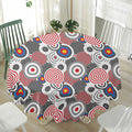 Bullseye Target Pattern Print Waterproof Round Tablecloth