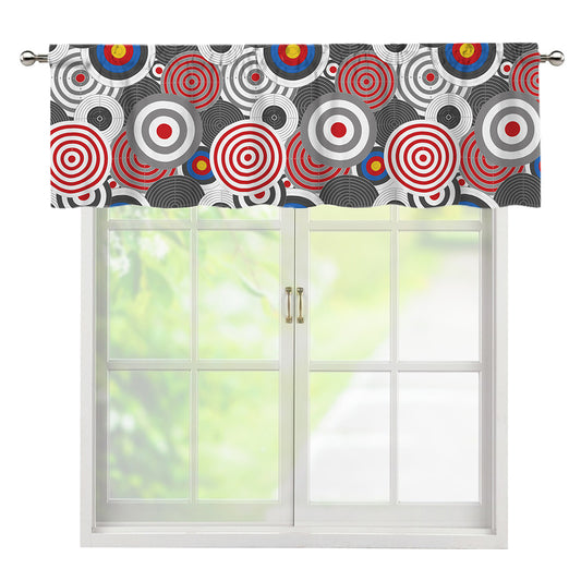 Bullseye Target Pattern Print Window Valance