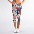 Bullseye Target Pattern Print Women's Capri Leggings