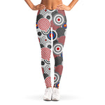 Bullseye Target Pattern Print Women's Leggings