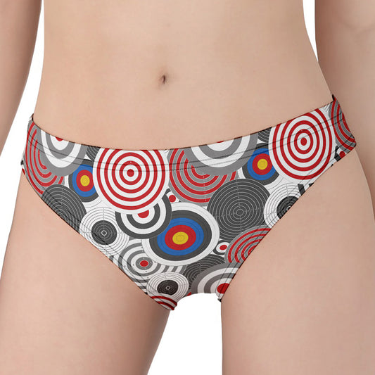 Bullseye Target Pattern Print Women's Panties