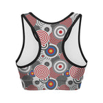 Bullseye Target Pattern Print Women's Sports Bra