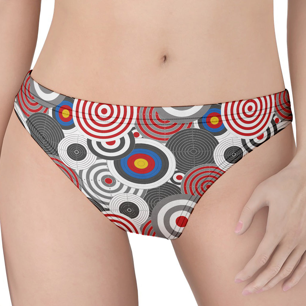 Bullseye Target Pattern Print Women's Thong