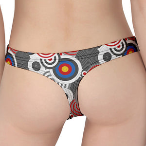 Bullseye Target Pattern Print Women's Thong