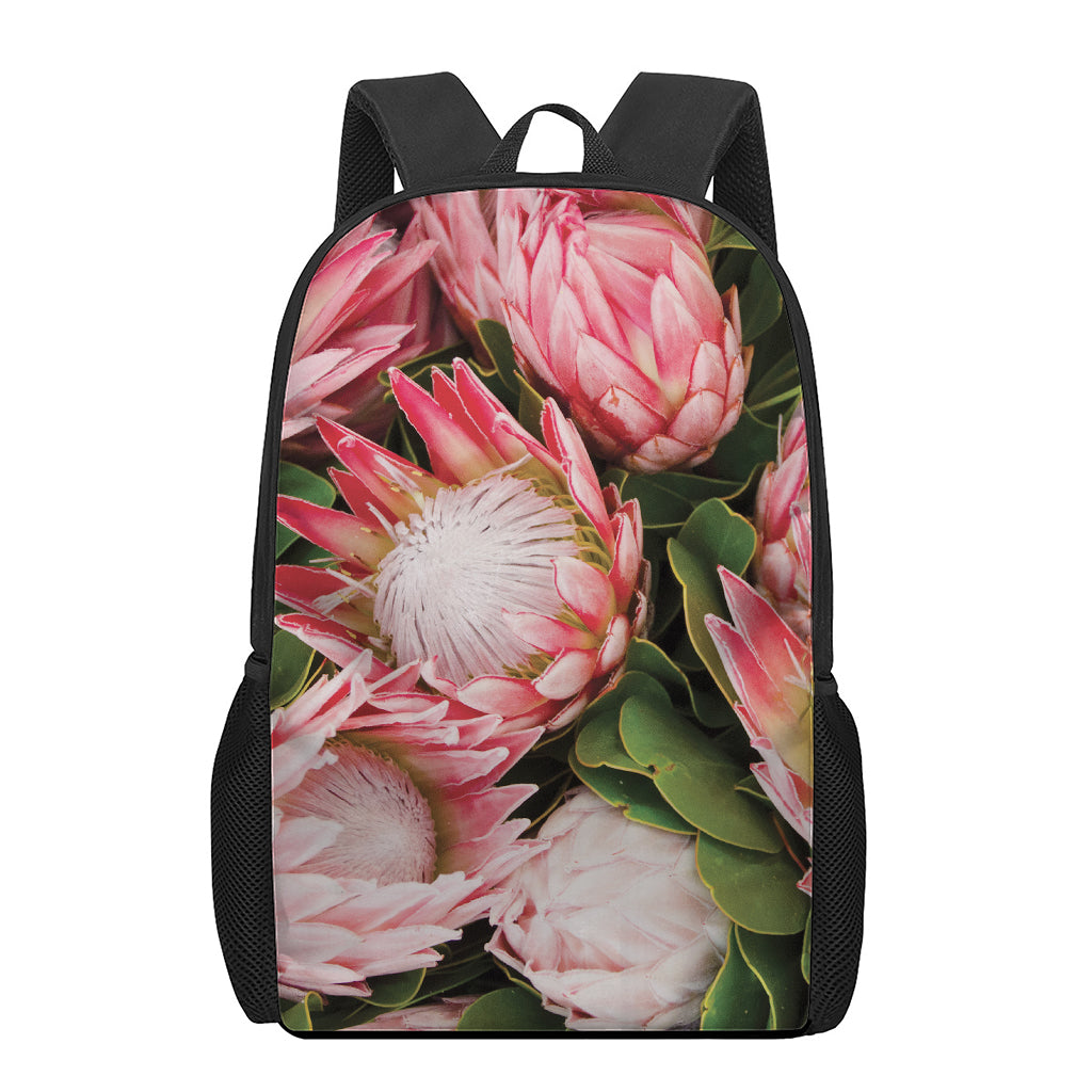 Bunches of Proteas Print 17 Inch Backpack