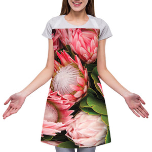 Bunches of Proteas Print Adjustable Apron