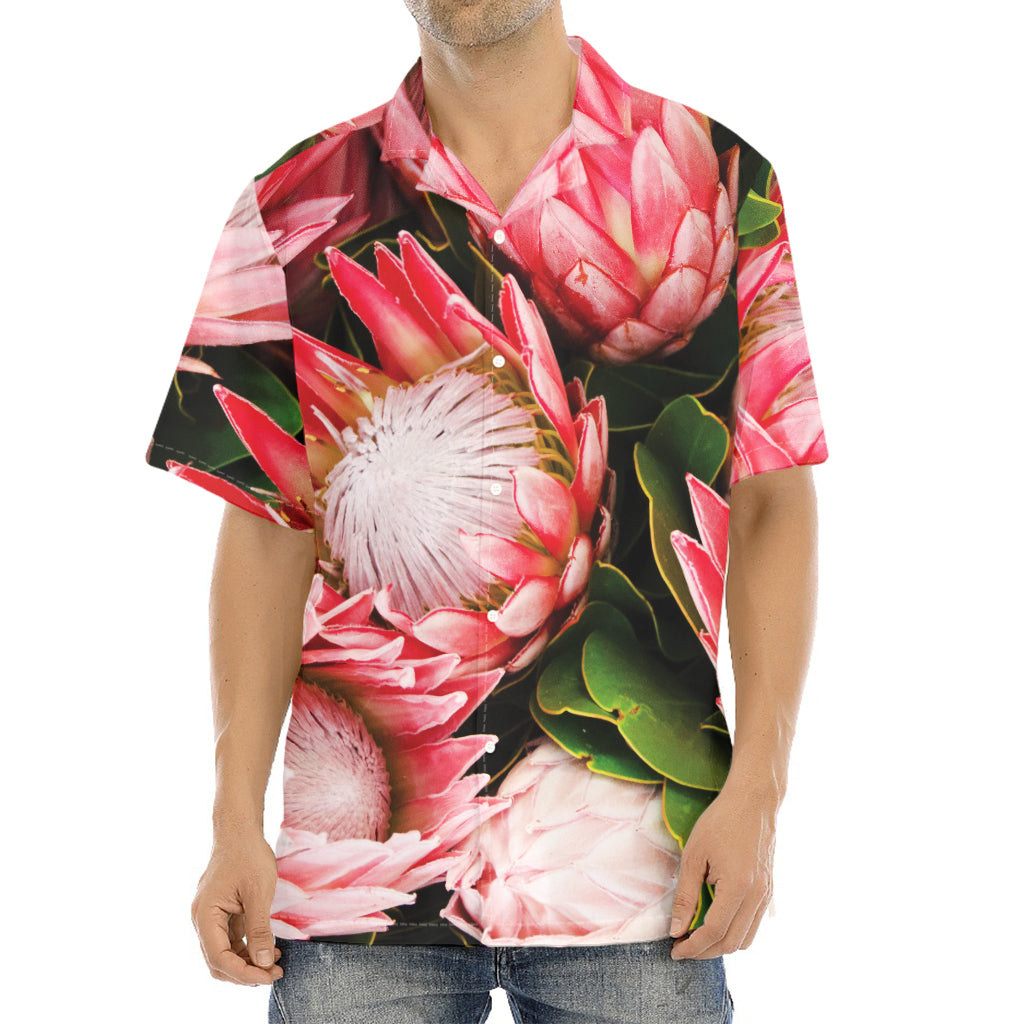 Bunches of Proteas Print Aloha Shirt