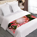 Bunches of Proteas Print Bed Runner
