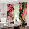 Bunches of Proteas Print Dimout Grommet Curtains