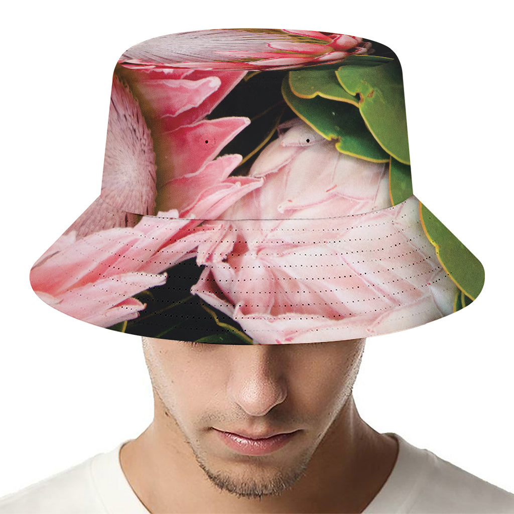 Bunches of Proteas Print Bucket Hat