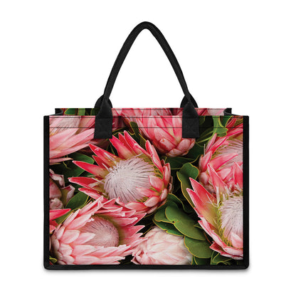 Bunches of Proteas Print Canvas Tote Bag