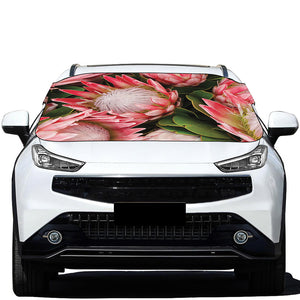 Bunches of Proteas Print Car Windshield Snow Cover