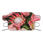 Bunches of Proteas Print Car Windshield Snow Cover