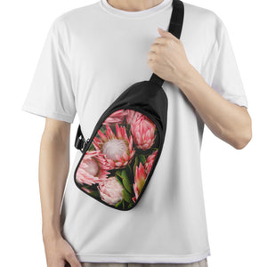 Bunches of Proteas Print Chest Bag