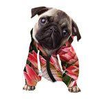 Bunches of Proteas Print Dog Zip Up Hoodie