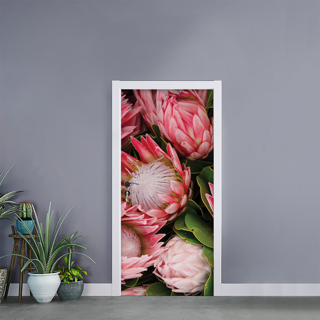 Bunches of Proteas Print Door Sticker