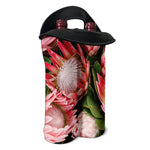 Bunches of Proteas Print Double Neoprene Wine Tote