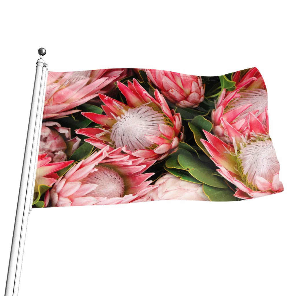 Bunches of Proteas Print Flag