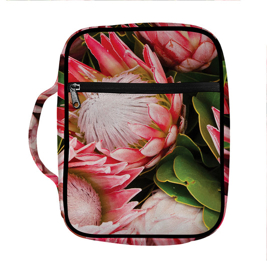 Bunches of Proteas Print Front Pocket Bible Bag