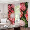 Bunches of Proteas Print Grommet Curtains