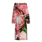 Bunches of Proteas Print Hooded Bathrobe