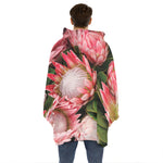 Bunches of Proteas Print Hoodie Blanket