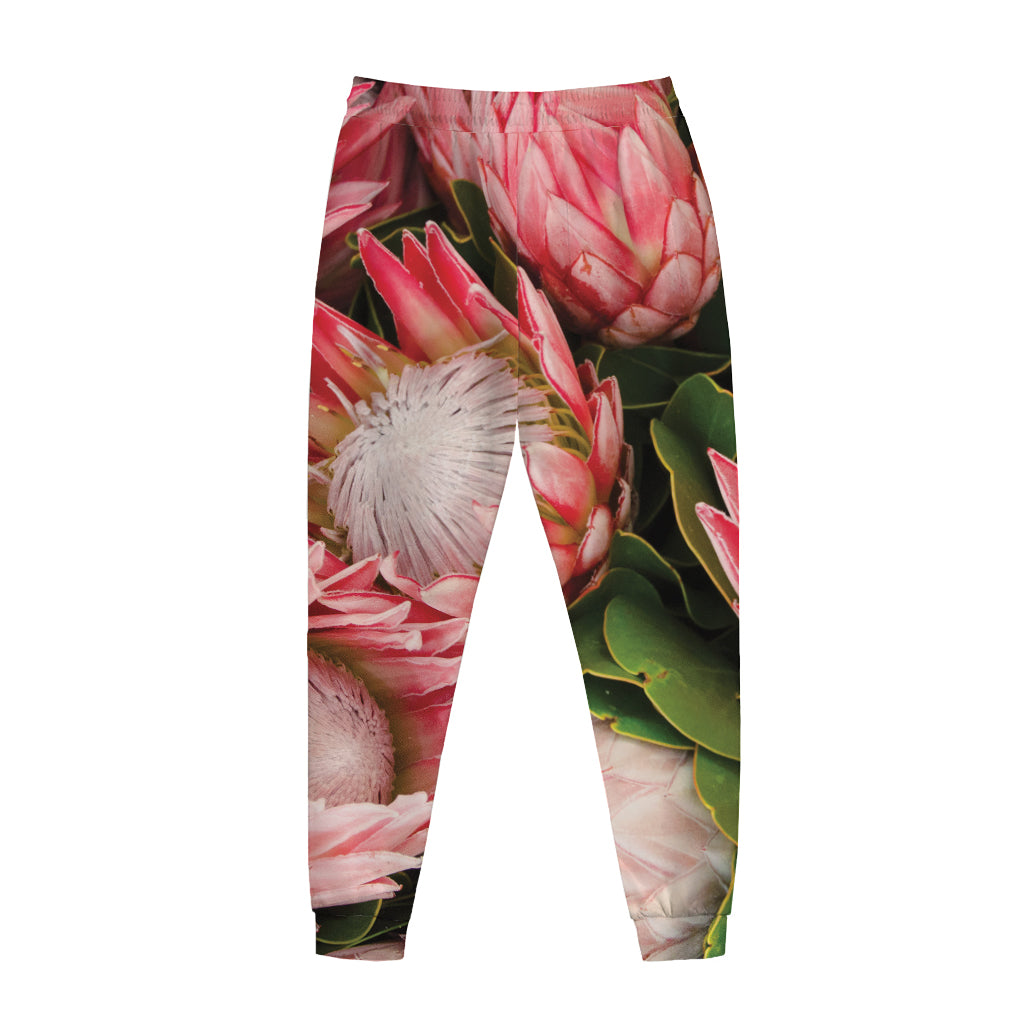Bunches of Proteas Print Jogger Pants