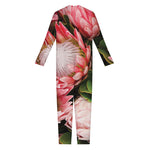 Bunches of Proteas Print Jumpsuit