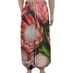 Bunches of Proteas Print Lantern Pants