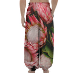 Bunches of Proteas Print Lantern Pants