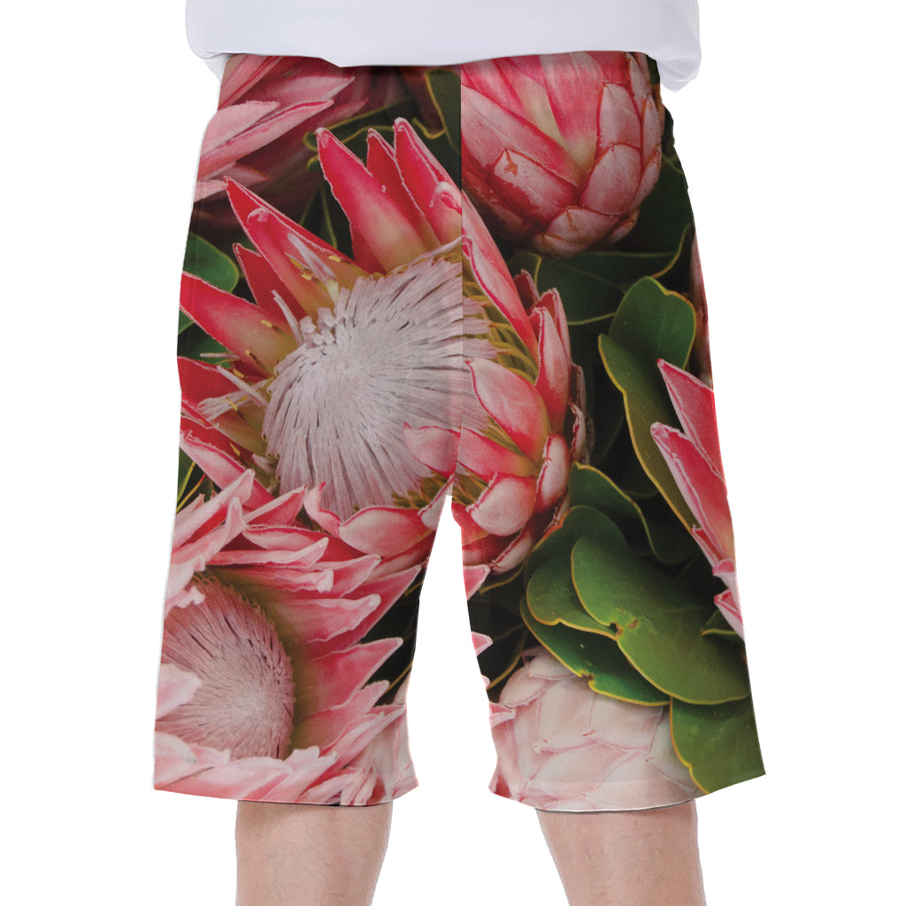 Bunches of Proteas Print Men's Beach Shorts