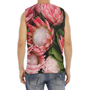 Bunches of Proteas Print Men's Fitness Tank Top