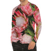 Bunches of Proteas Print Men's Long Sleeve Rash Guard