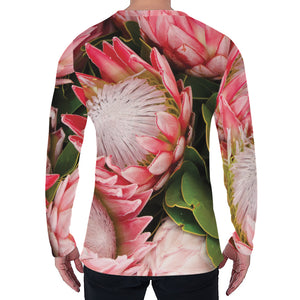Bunches of Proteas Print Men's Long Sleeve T-Shirt