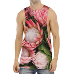 Bunches of Proteas Print Men's Muscle Tank Top