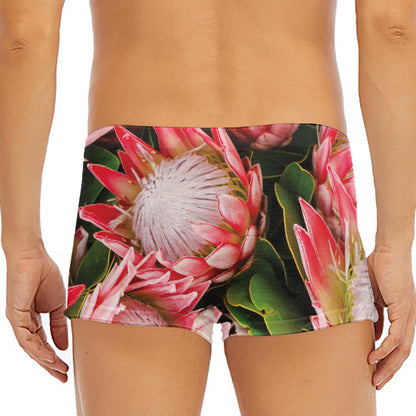 Bunches of Proteas Print Men's Short Boxer Briefs
